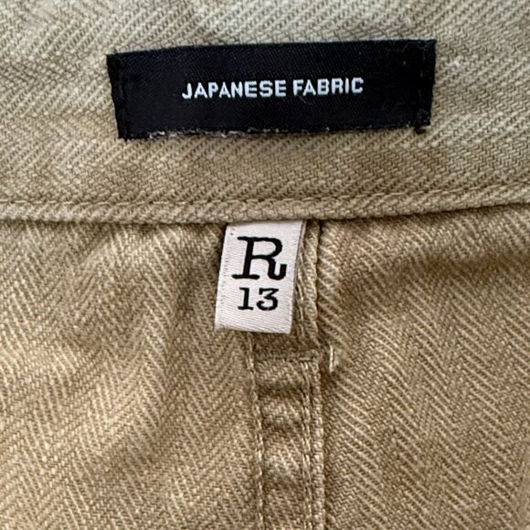 R13 NWT Wide Leg Utility Pants 29 Khaki Beige - Picture 8 of 11